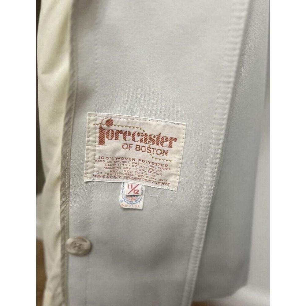 Vintage Forecaster of Boston Beige Rain Coat Parisian NYC Coastal Chic Sz 11/12 - Picture 4 of 9